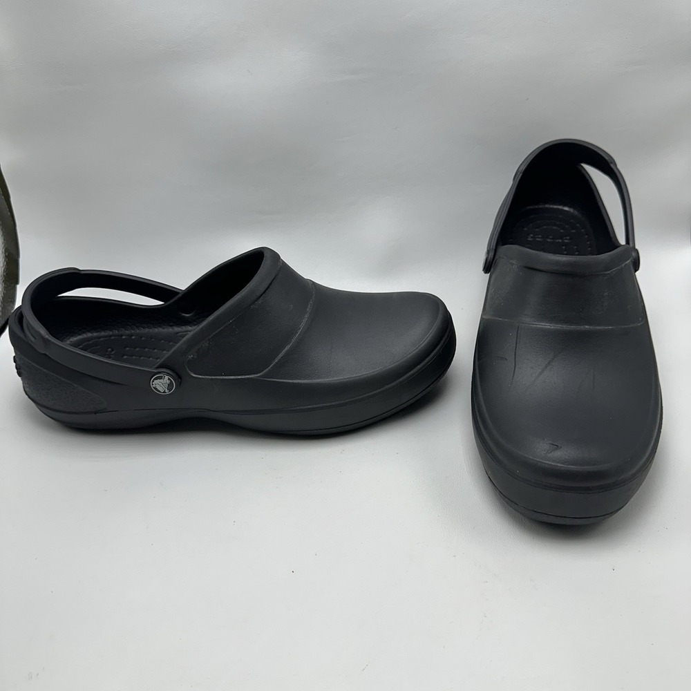 Crocs Women's Mercy Gray Slip Resistant Work Nurse Shoes Clogs W Sz 11
